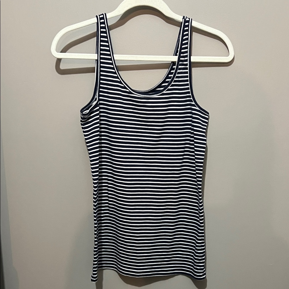 GAP Navy and White Striped Tank Top